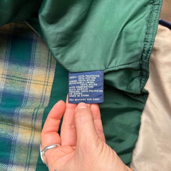 Vintage Members Only Bomber Jacket Men's Medium Beige Flannel Lined Hooded 6224 - Picture 8 of 16